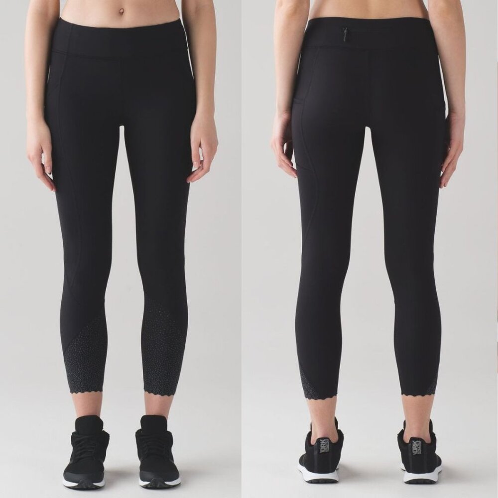Lululemon - Tight Stuff Tight II *25" Scalloped W5ALBS | Size 4 | Black - Picture 2 of 14